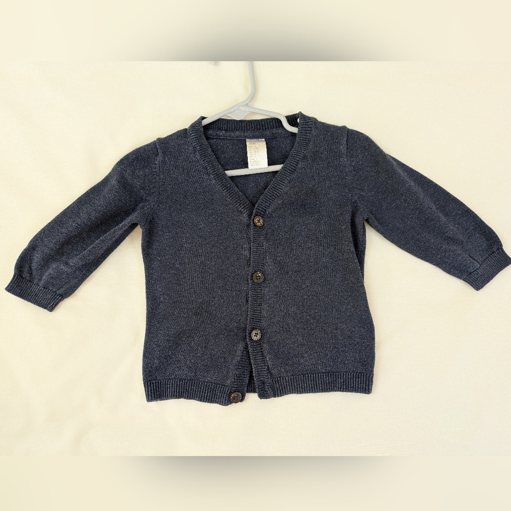 H&M Blue Cardigan ~ 6/9 mo